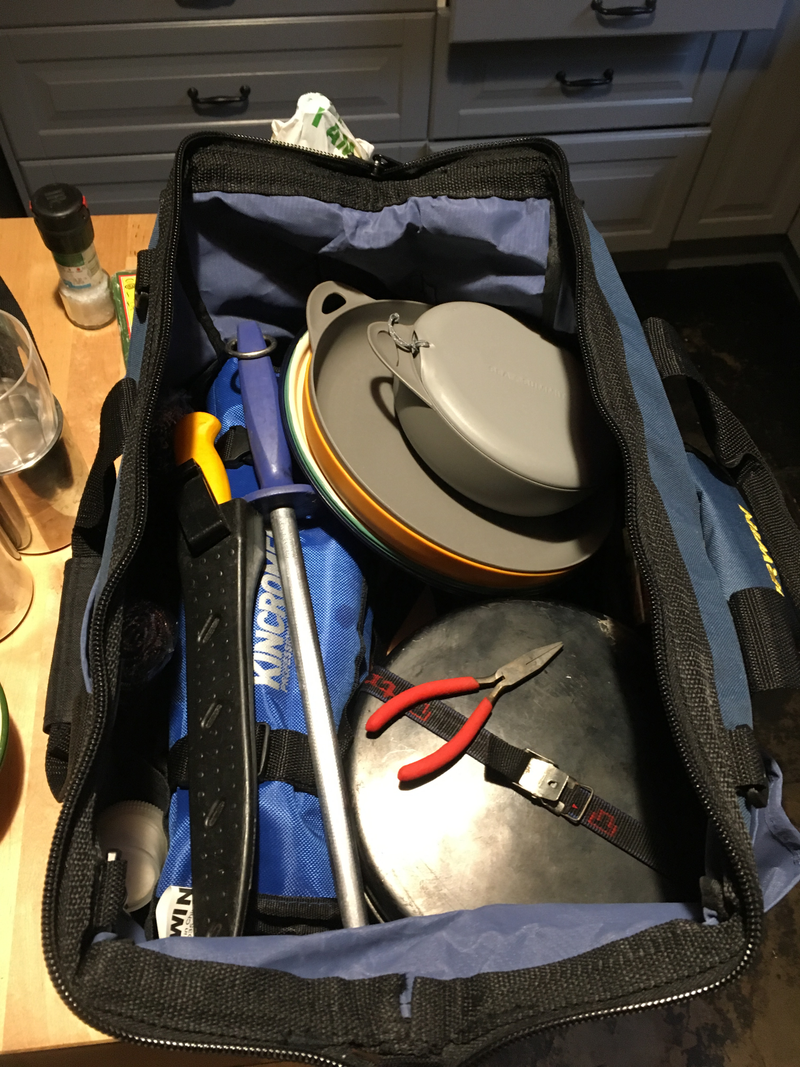 The little pliers are for pin boning fish.